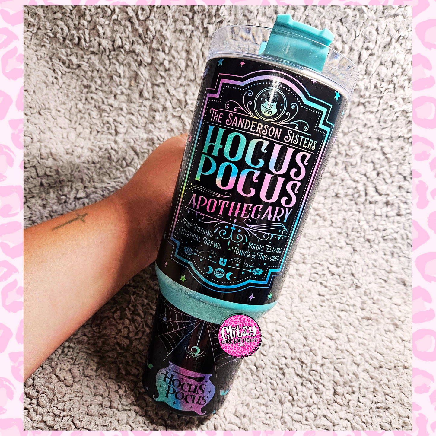 HOCUS POCUS APOTHECARY HOLOGRAPHIC OMBRE DUPE 40OZ TUMBLER