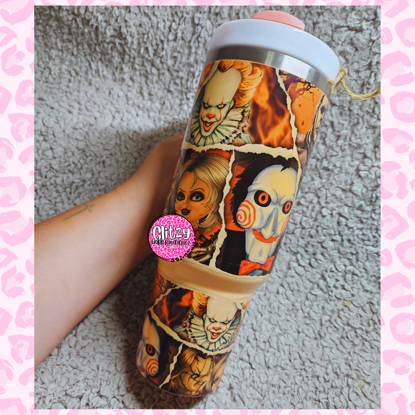 HORROR HALLOWEEN PASTEL DUPE 40OZ TUMBLER