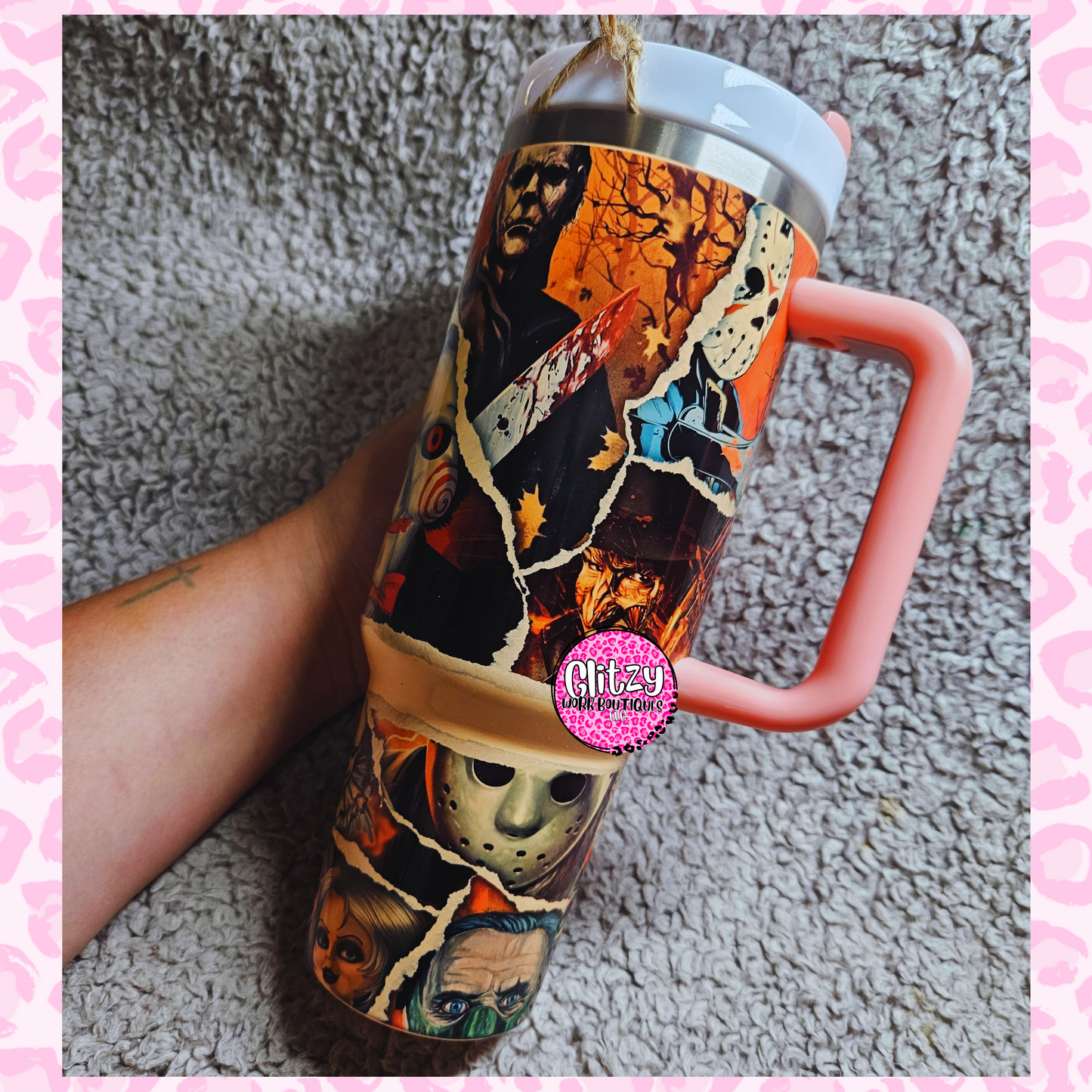 HORROR HALLOWEEN PASTEL DUPE 40OZ TUMBLER