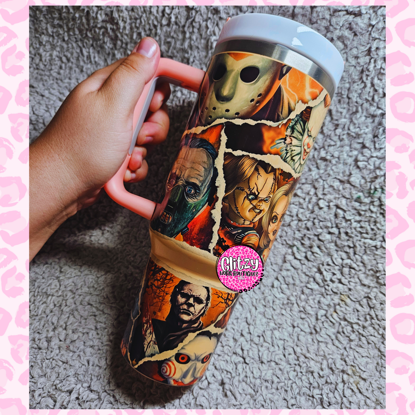 HORROR HALLOWEEN PASTEL DUPE 40OZ TUMBLER