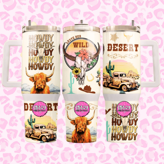 HOWDY HOWDY HOWDY DUPE 40OZ TUMBLER