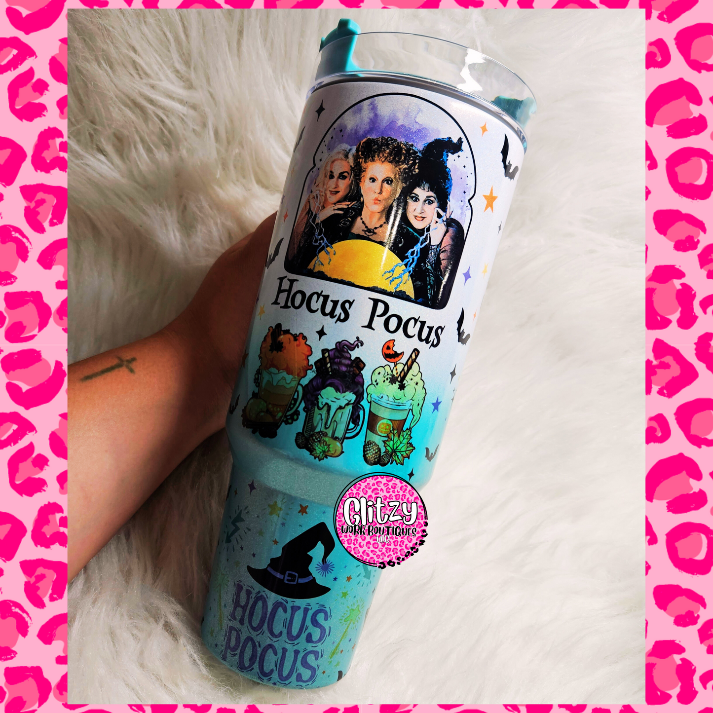 HOCUS POCUS HOLOGRAPHIC OMBRE DUPE 40OZ TUMBLER