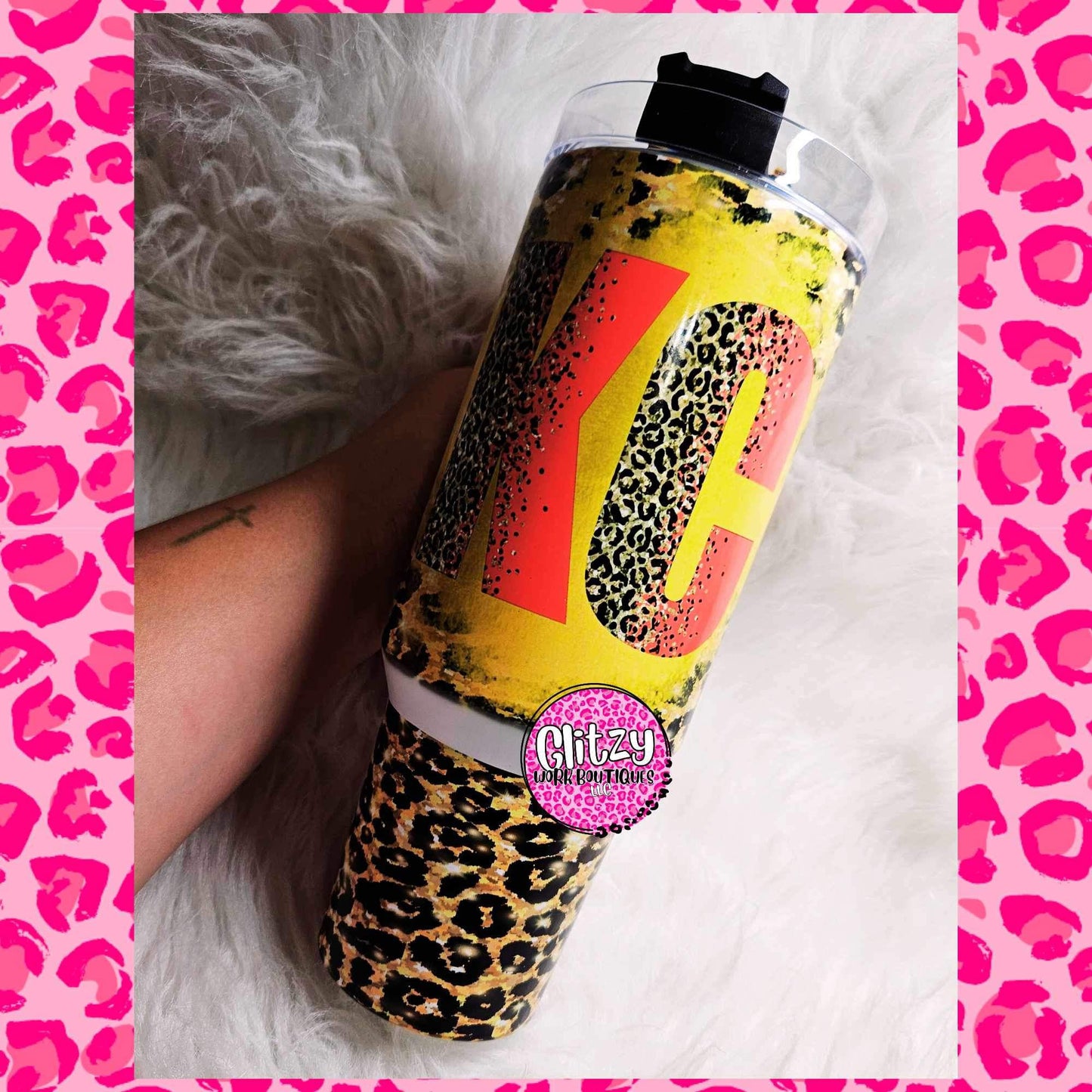 KC LEOPARD DUPE 40OZ TUMBLER