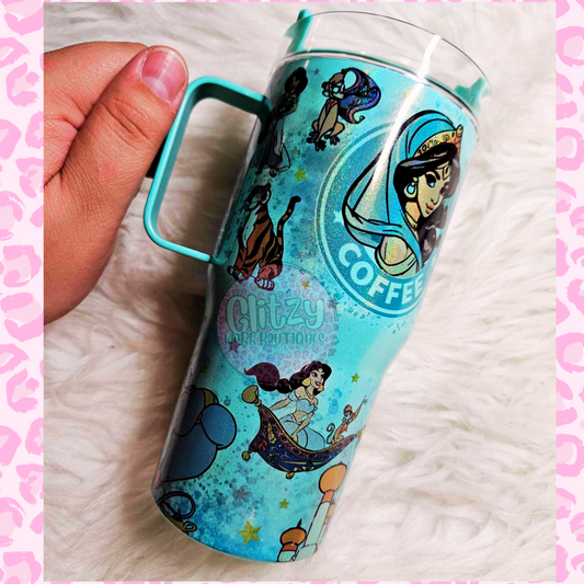 PRINCESS JASMINE CHARACTER 20oz KID DUPE TUMBLER