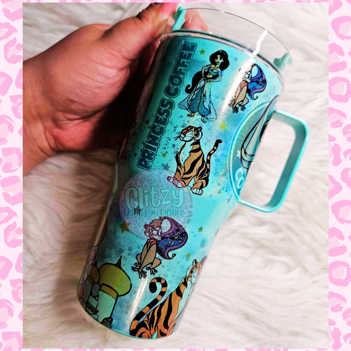 PRINCESS JASMINE CHARACTER 20oz KID DUPE TUMBLER