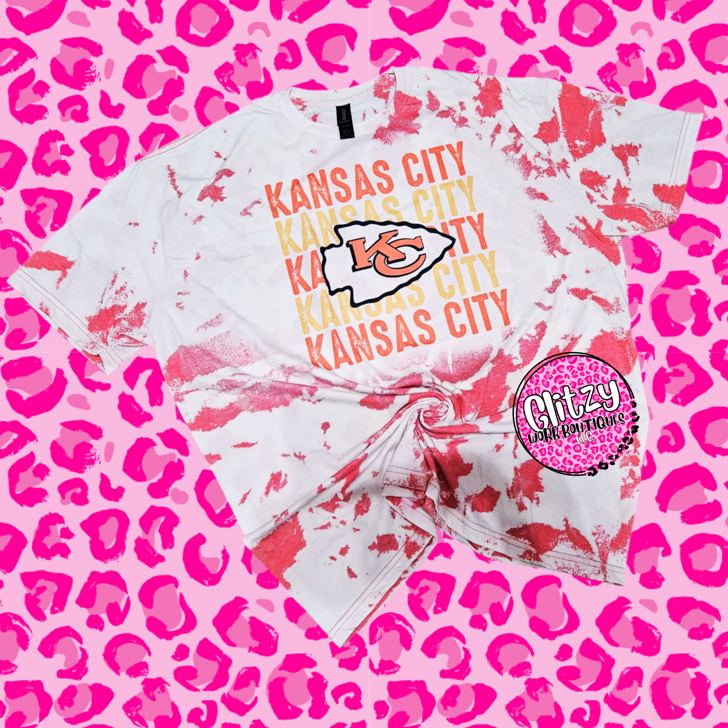 KANSAS CITY CHIEFS RETRO BLEACHED TEE