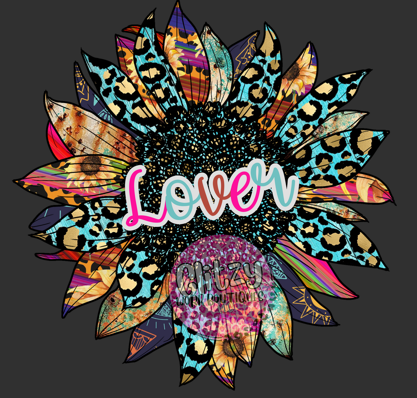 LEOPARD SUNFLOWER LOVER UV CAR WINDOW DECAL