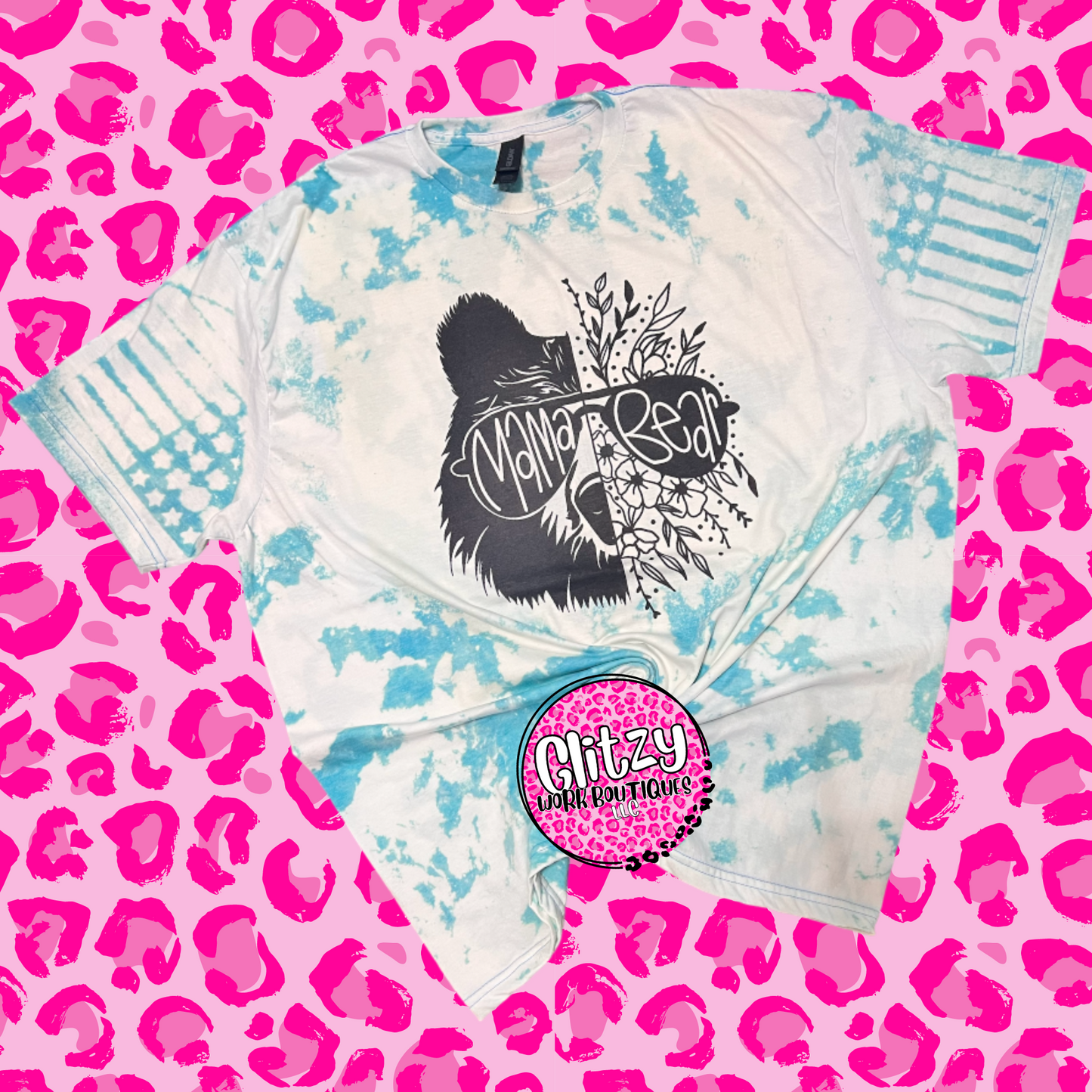 MAMA BEAR FLORAL SUBLIMATION TRANSFER