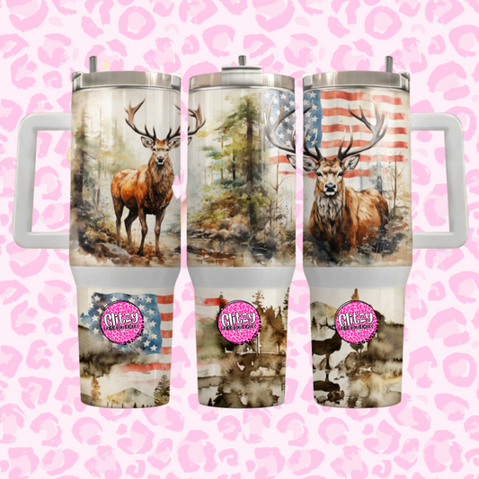 MERICA WILDLIFE DUPE 40OZ TUMBLER