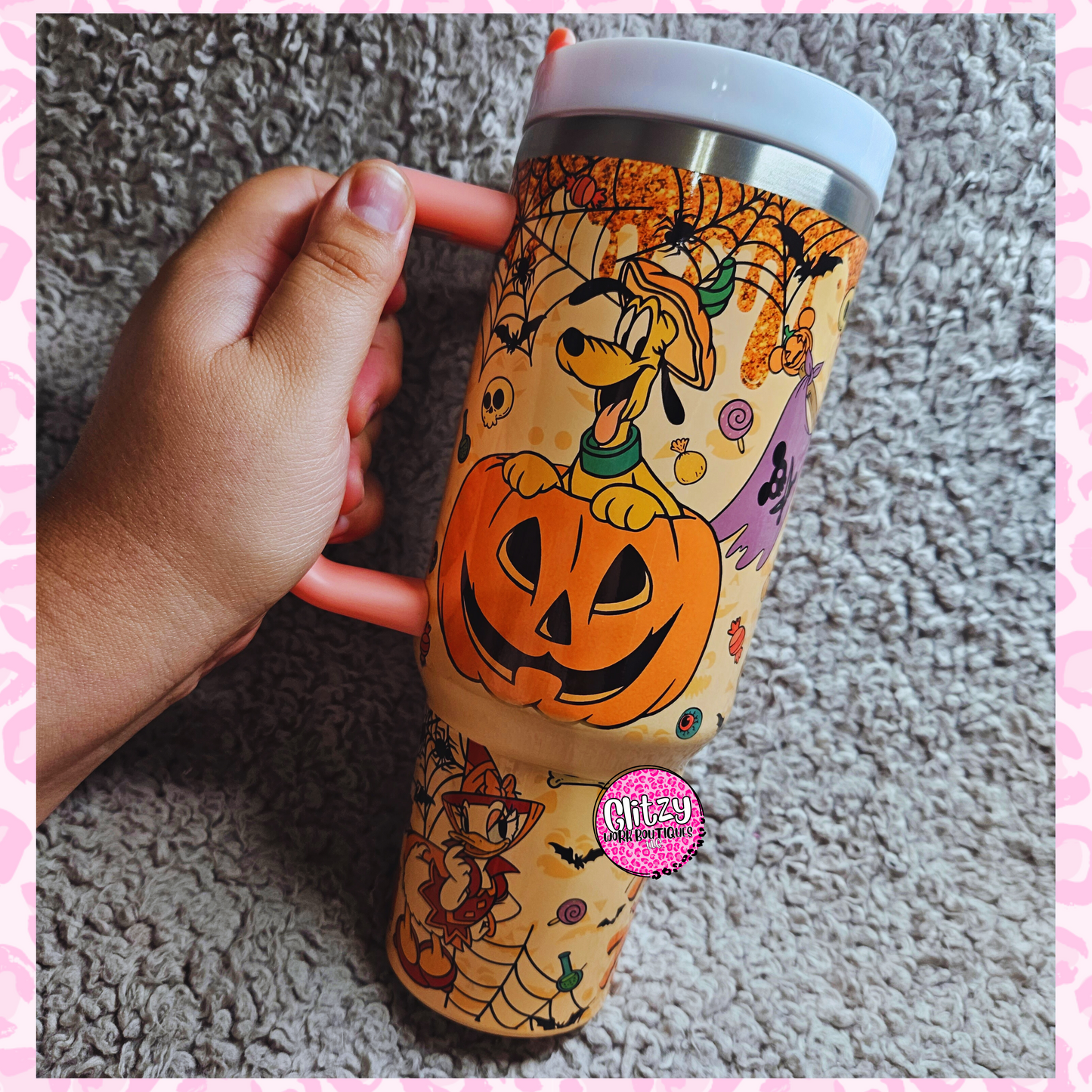 CHARACTER TRICK OR TREAT DRIP PASTEL DUPE 40OZ TUMBLER