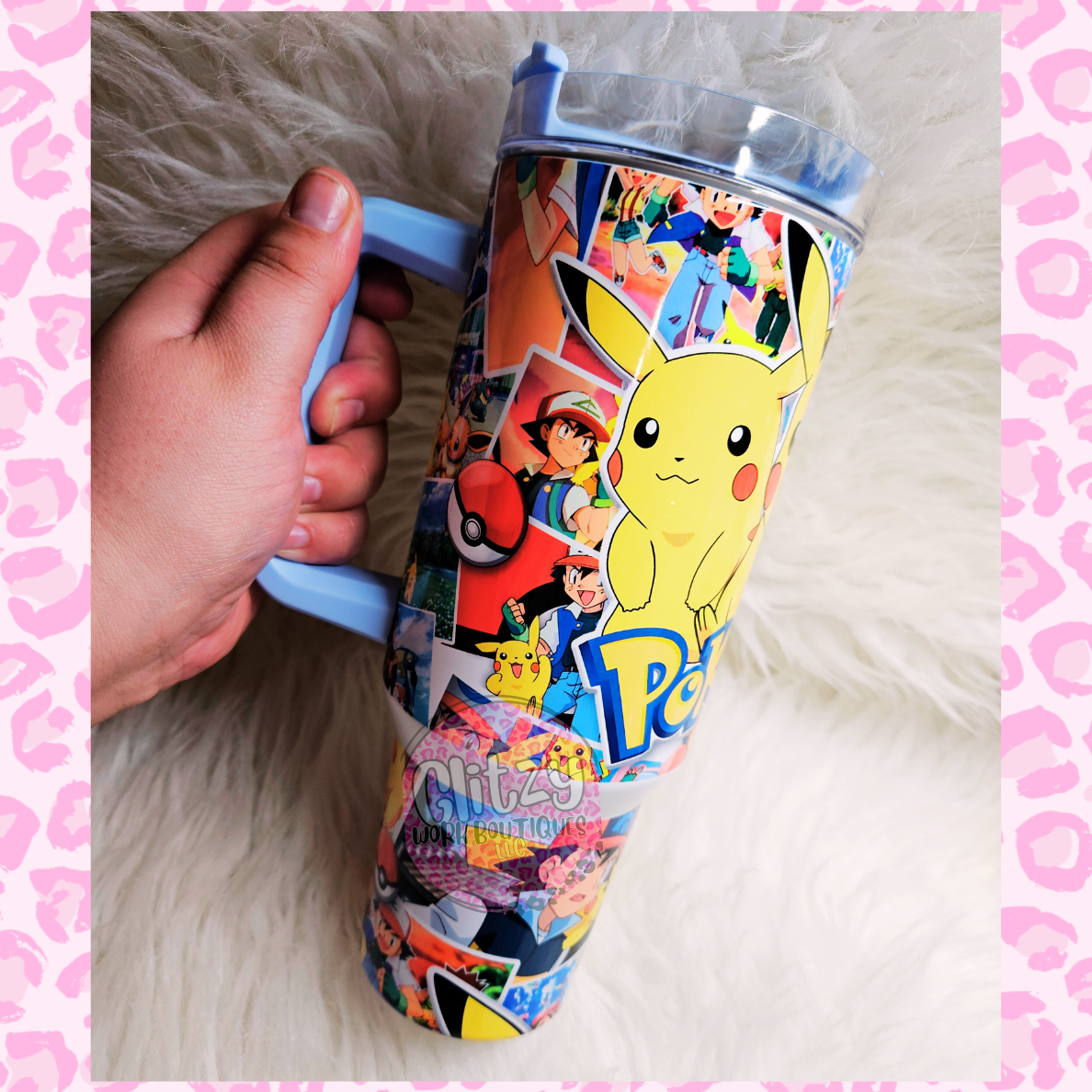 POKEMON HOLOGRAPHIC OMBRE DUPE 40OZ TUMBLER