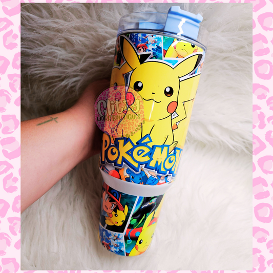 POKEMON HOLOGRAPHIC OMBRE DUPE 40OZ TUMBLER