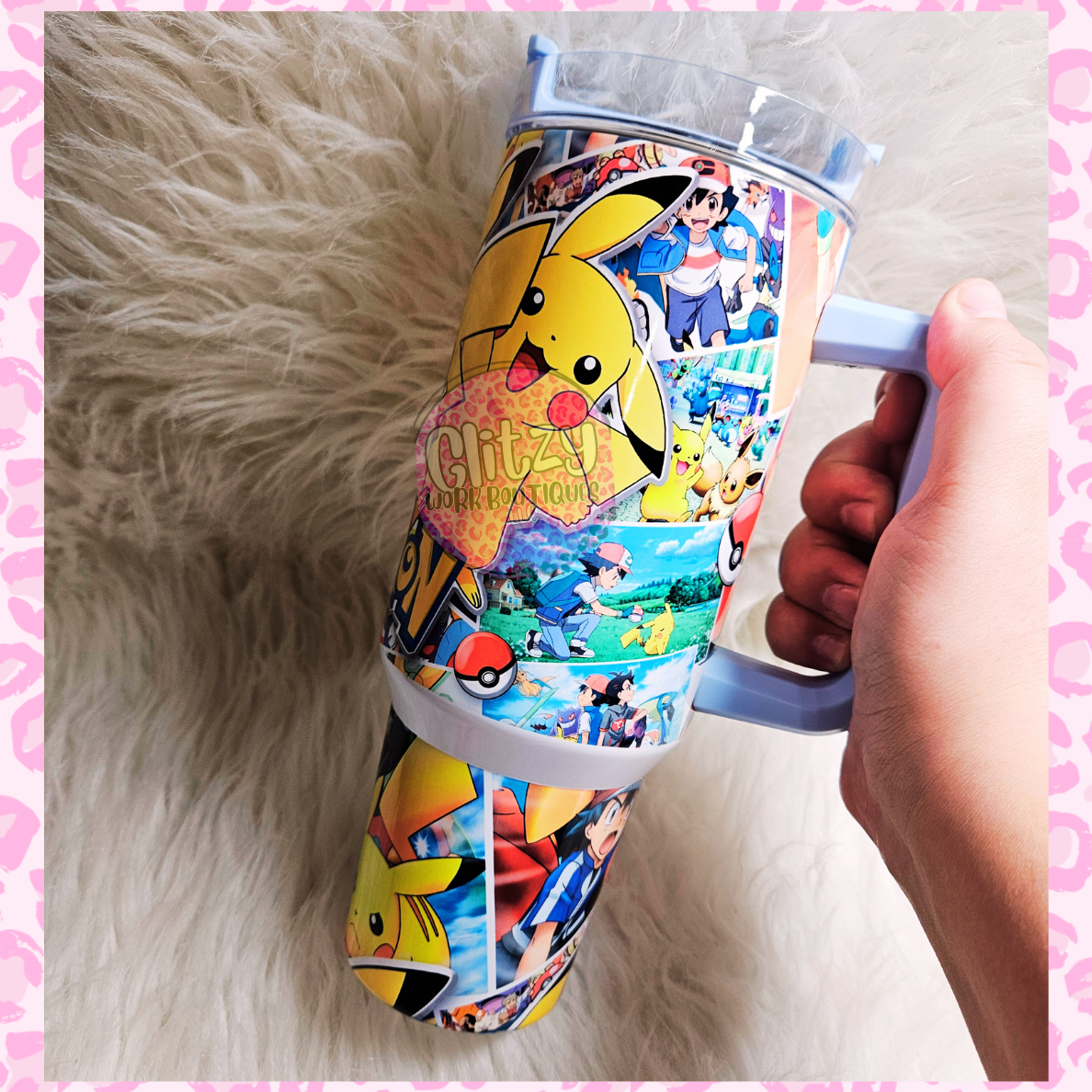 POKEMON HOLOGRAPHIC OMBRE DUPE 40OZ TUMBLER