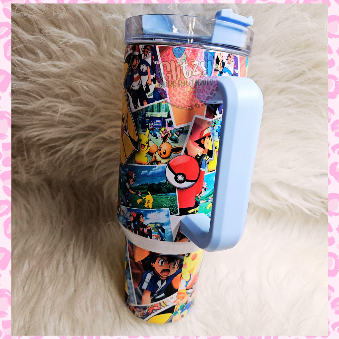 POKEMON HOLOGRAPHIC OMBRE DUPE 40OZ TUMBLER