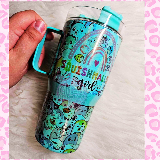 SQUISHMALLOW GIRL 20oz KID DUPE TUMBLER