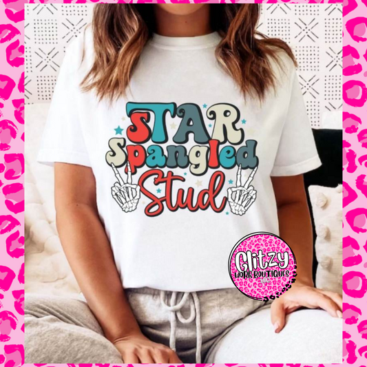 STAR SPANGLED STUD TEE