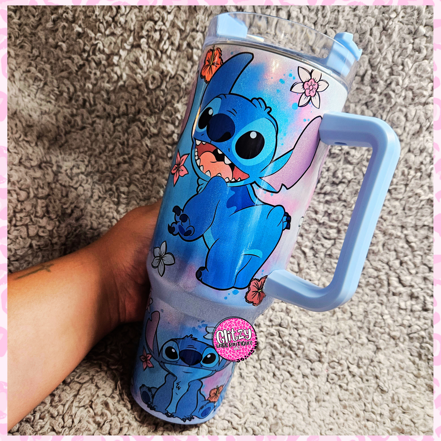 CHARACTER ALOHA HOLOGRAPHIC OMBRE DUPE 40OZ TUMBLER