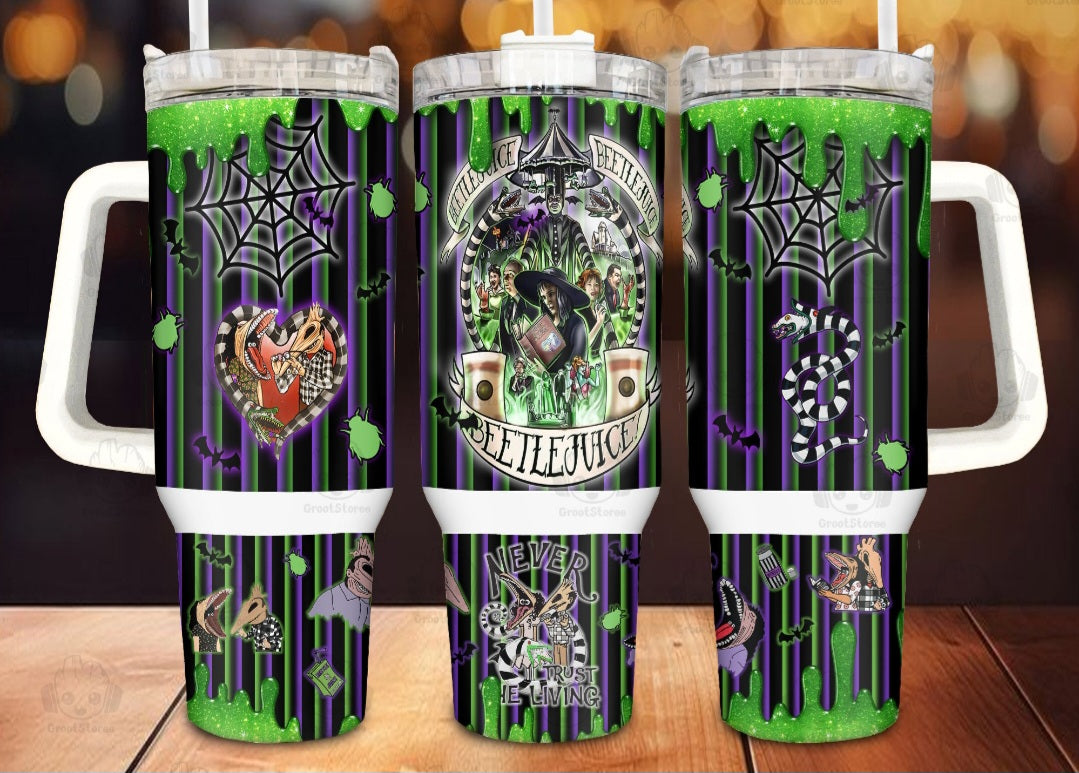 BEETLEJUICE TRUST THE LIVING DUPE 40OZ TUMBLER