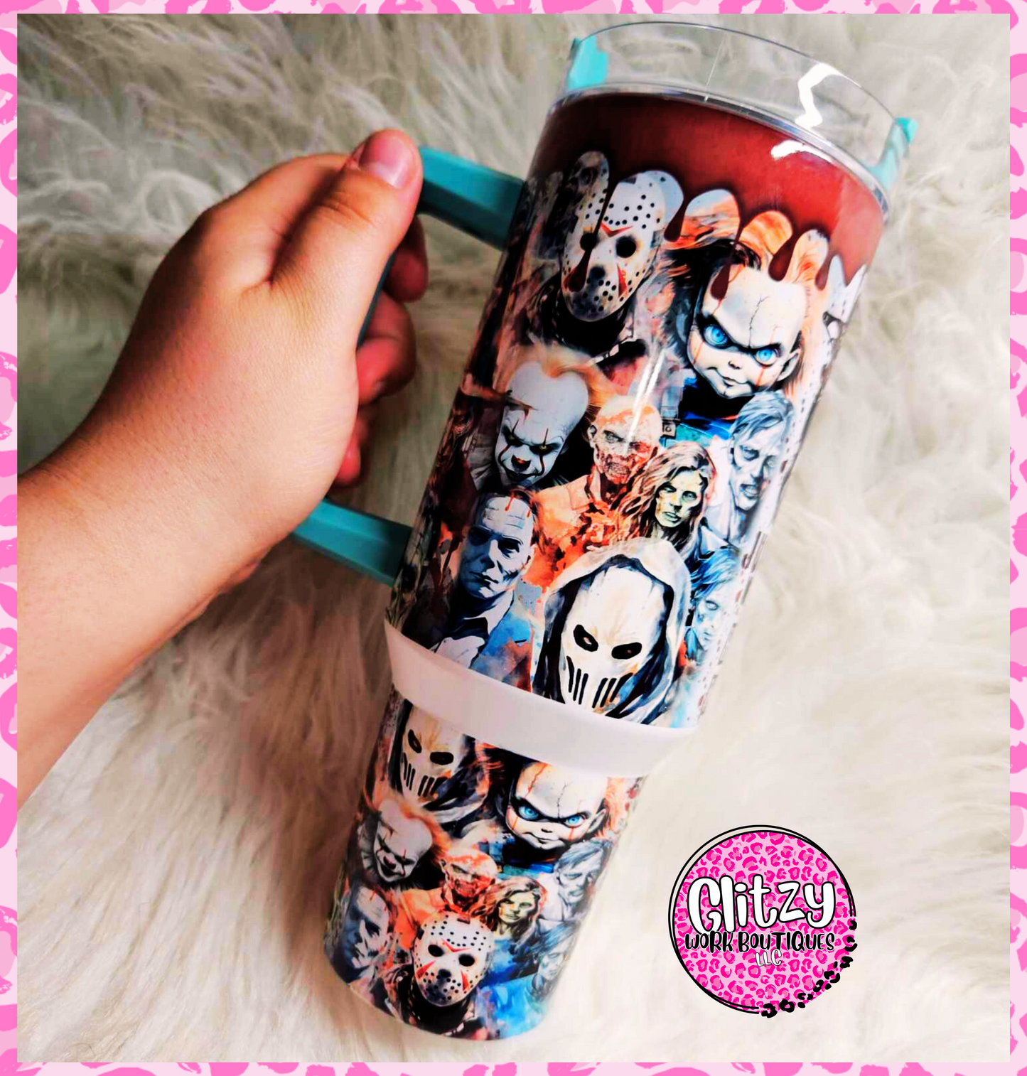 FRIENDS HORROR HOLOGRAPHIC DUPE 40OZ TUMBLER