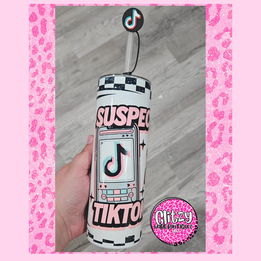 SUSPECT CLAIMS SHE'LL BE PRODUCTIVE... IS DEEP IN A TIKTOK SCROLL TUMBLER