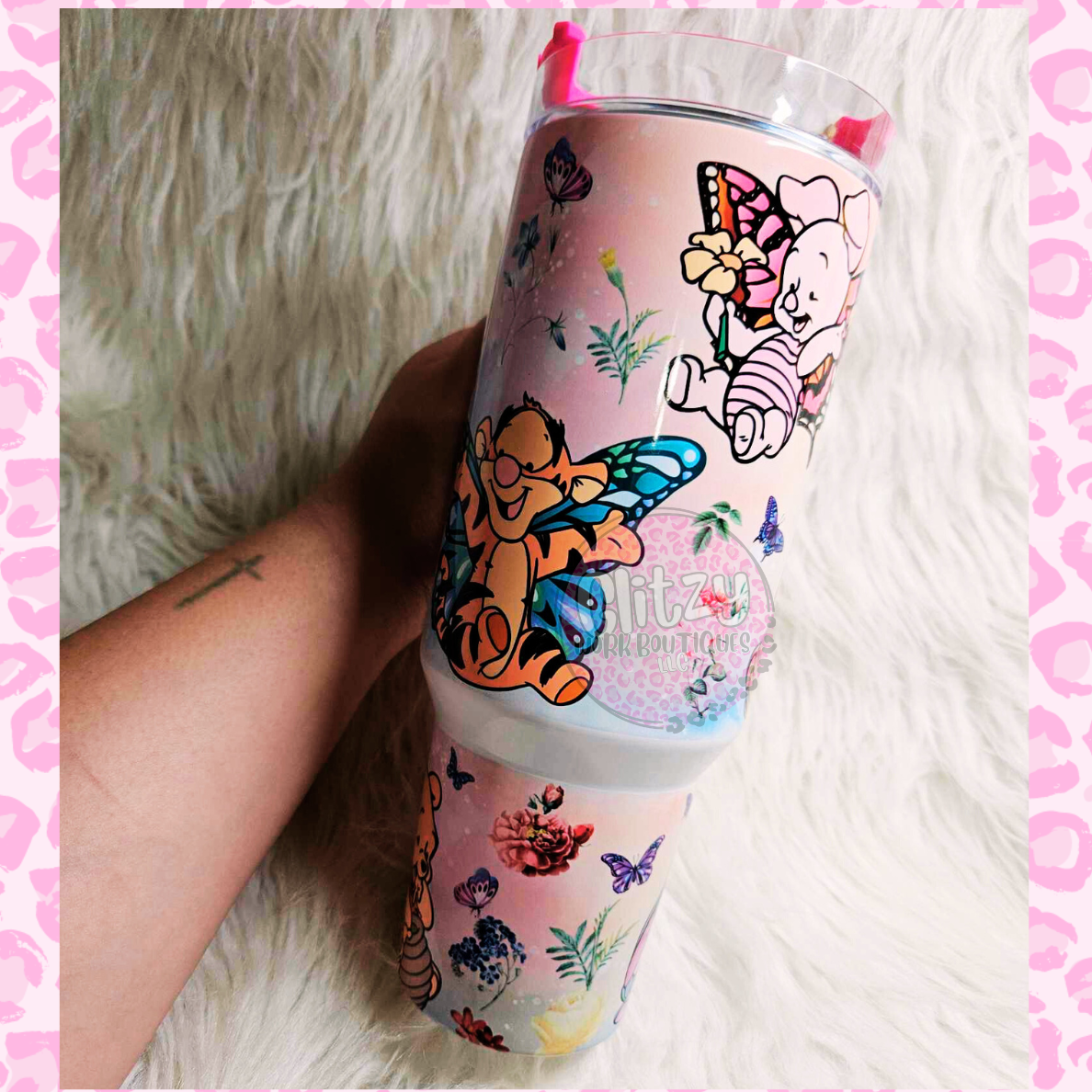 BUTTERFLY BABY CHARACTER DUPE 40OZ TUMBLER