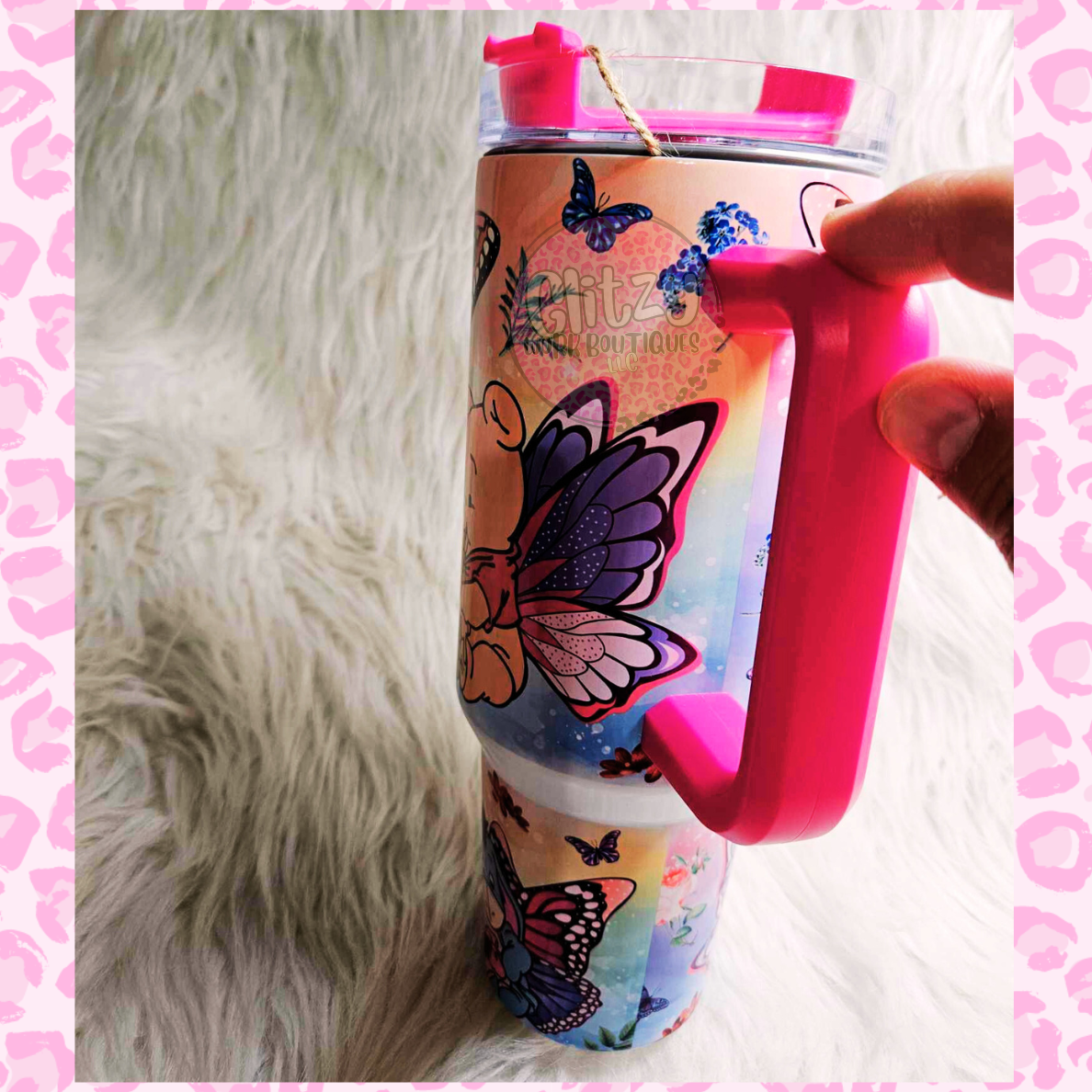 BUTTERFLY BABY CHARACTER DUPE 40OZ TUMBLER