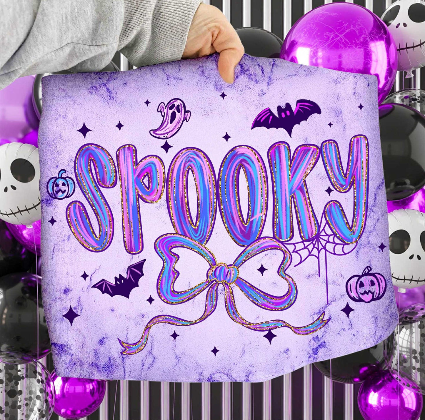 SPOOKY COQUETTE BOW PRINTED APPAREL
