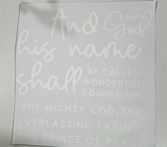 THE MIGHTY GOD (WHITE PRINT)
