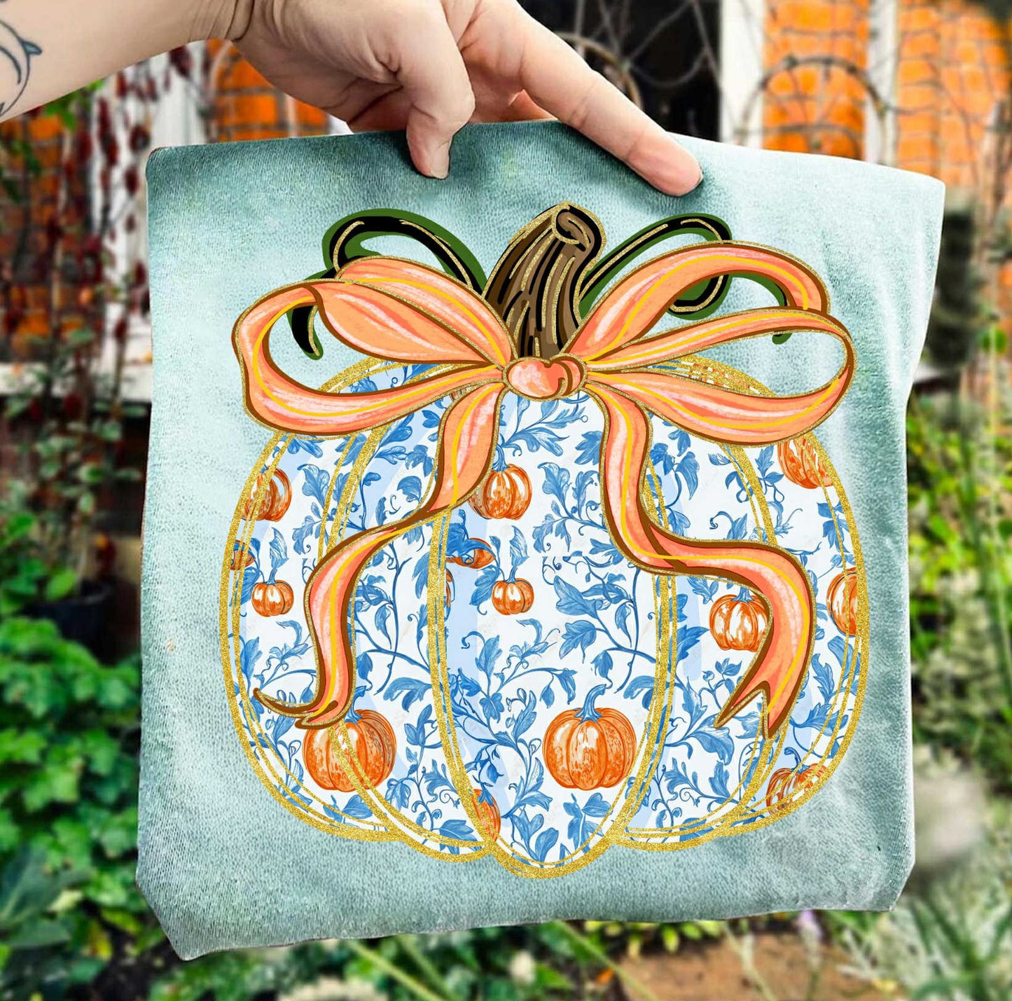 COQUETTE PUMPKIN GRANDMILLENNIAL PRINTED APPAREL