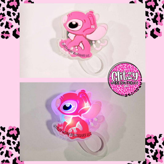 SITTING ANGEL LIGHT UP STRAW TOPPER