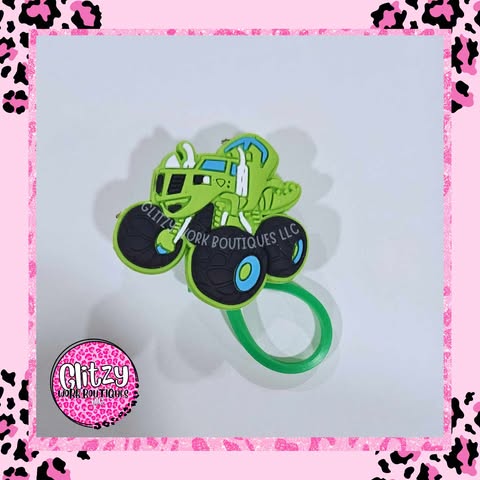MONSTER TRUCK STRAW TOPPERS