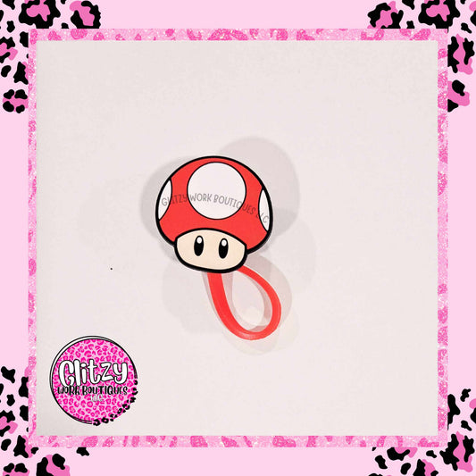 POWER UP SUPER MUSHROOM STRAW TOPPER