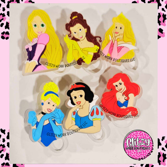 PRINCESS LIGHT UP STRAW TOPPERS