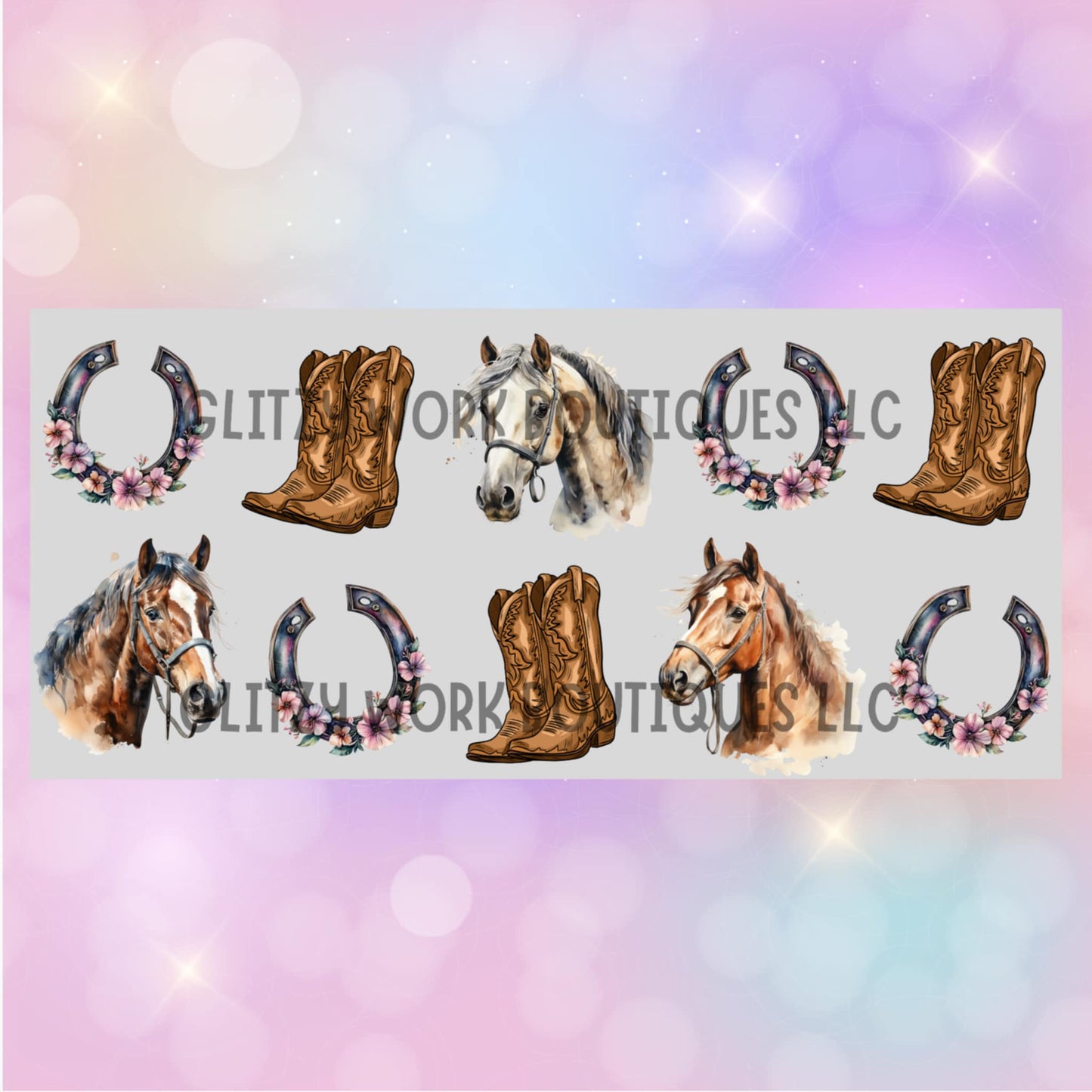 FLORAL HORSESHOE CUP WRAP