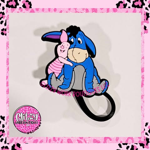 EEYORE & PIGLET STRAW TOPPER