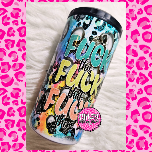 F EVERYTHING PASTEL 16OZ CAN COOLER