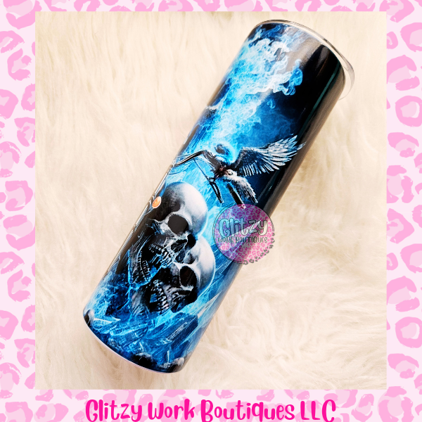 ICE & FIRE SKULL BIKE TUMBLER