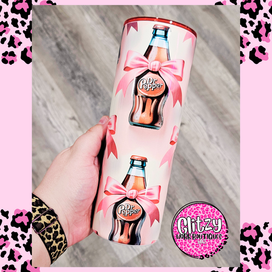 PEPPER PINK COQUETTE BOW TUMBLER