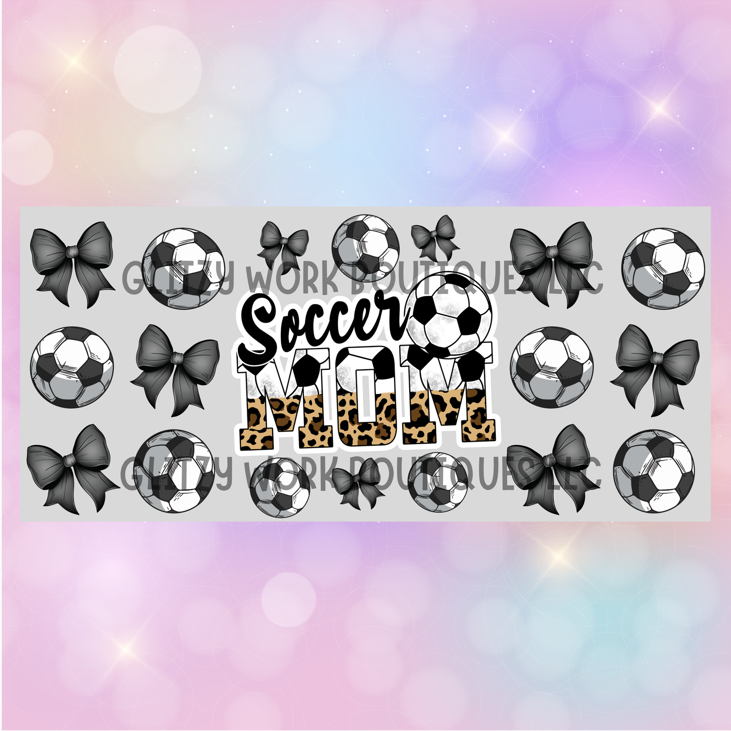 LEOPARD SOCCER MOM CUP WRAP