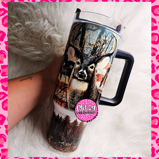 HUNTIN' & FISHIN' DUPE 40OZ TUMBLER