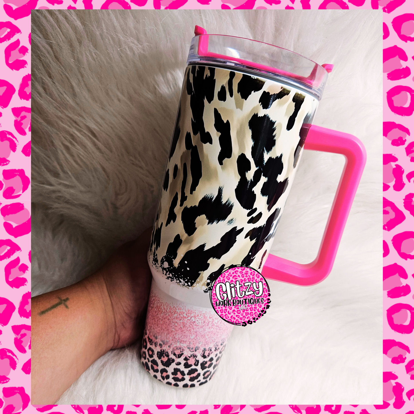 MAMA LEOPARD DUPE 40OZ TUMBLER