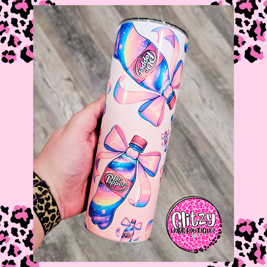 DR POPPER COQUETTE BOW PINK OMBRE TUMBLER