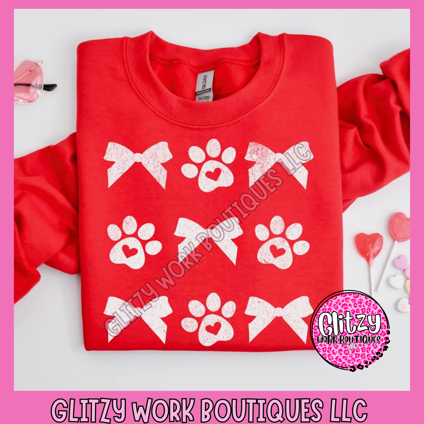 PAWPRINT COQUETTE BOW APPAREL