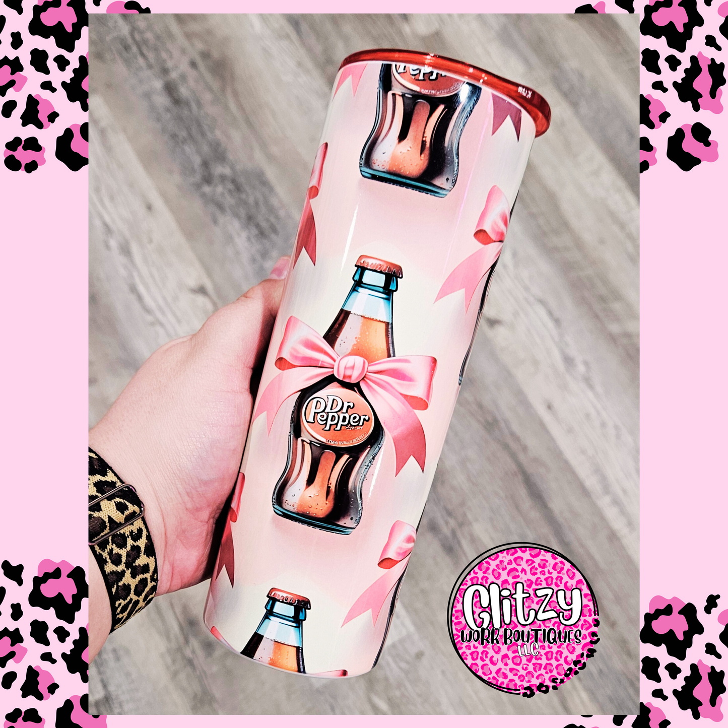 PEPPER PINK COQUETTE BOW TUMBLER