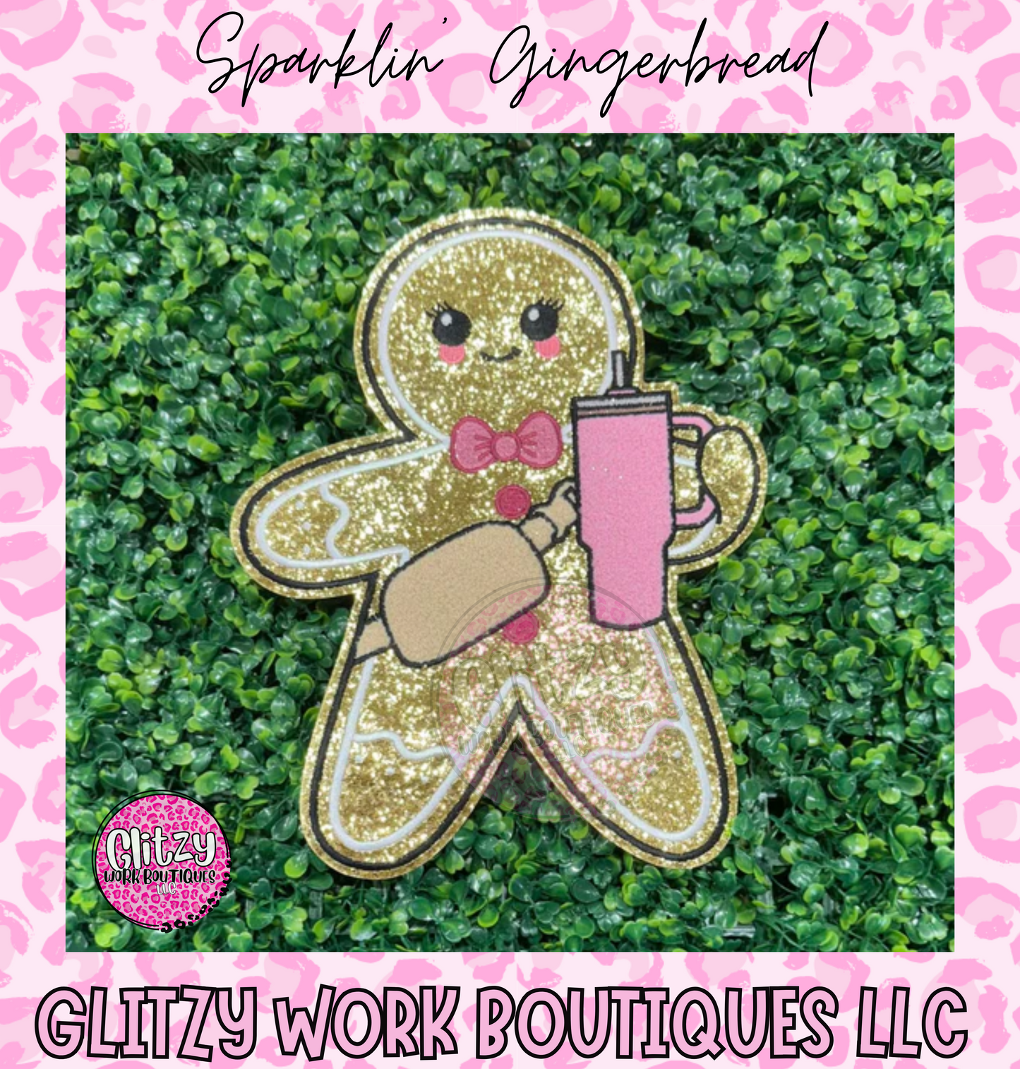 SPARKLIN' GINGERBREAD CHENILLE GLITTERED PATCHED APPAREL