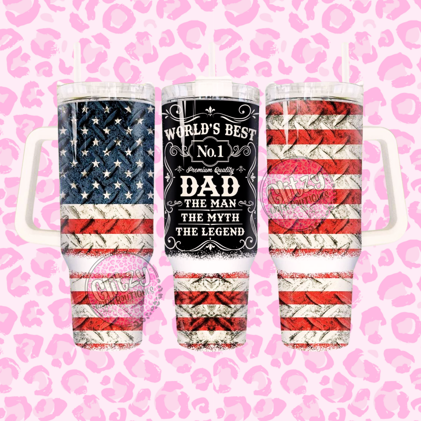 WORLD'S BEST #1 DAD DUPE 40OZ TUMBLER