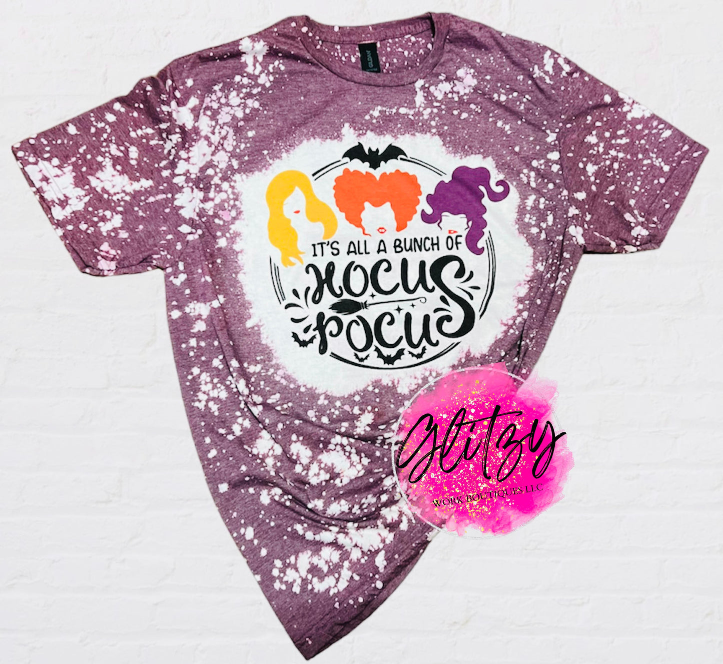 IT'S ALL A BUNCH OF HOCUS POCUS BLEACHED TEE