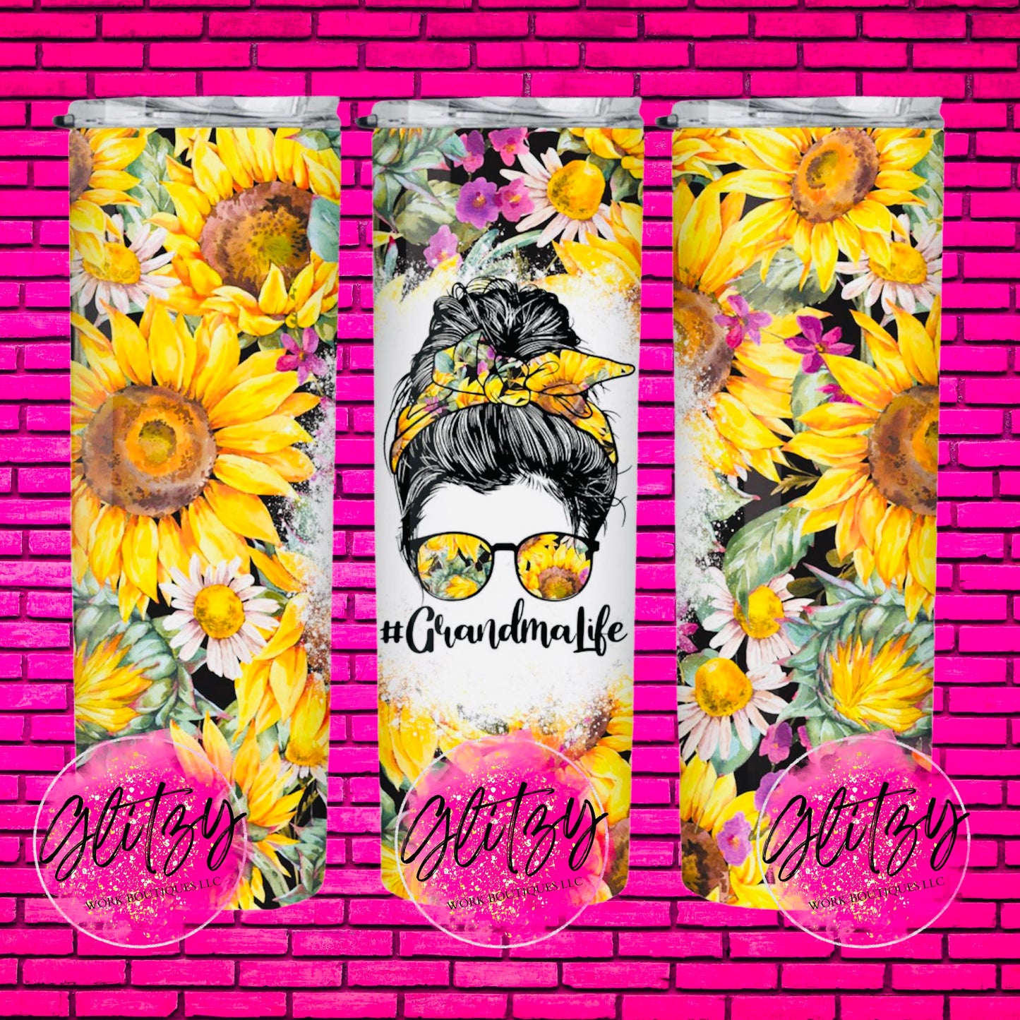 GRANDMA LIFE SUNFLOWER TUMBLER