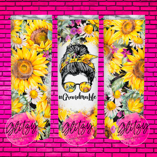 GRANDMA LIFE SUNFLOWER TUMBLER