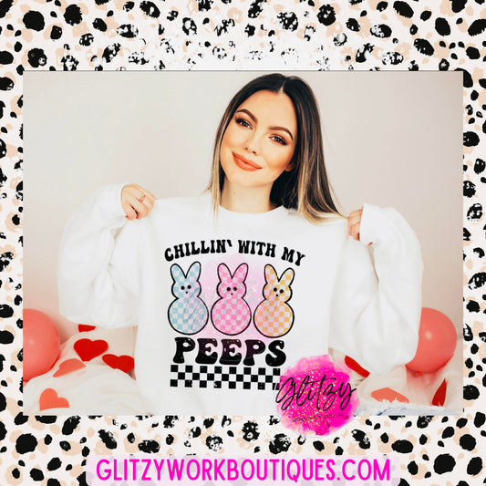 CHILLIN' WITH MY PEEPS CHCKRD APPAREL